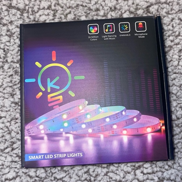 NWB SMART LED STRIP LIGHTS, MUSIC MEMORY FUNCTADJUSTABLE BRIGHTNESS ENERGY SAVIN - Picture 8 of 9